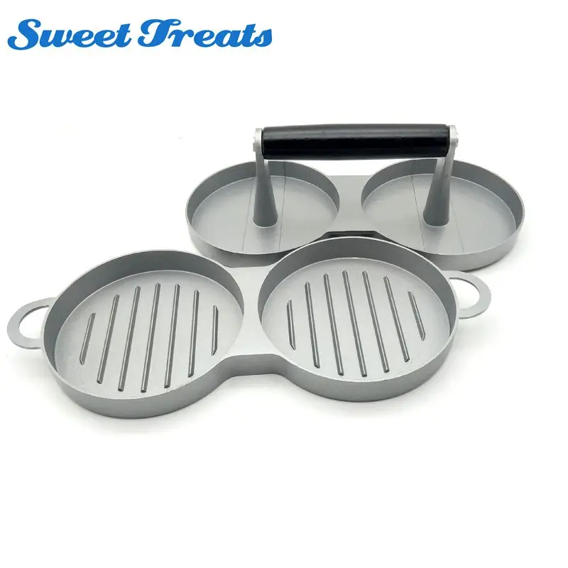 

Sweettreat Aluminum Burger Press Hamburger Maker Non Stick Cakes Patty Mold for BBQ Grill Accessories DIY Home Kitchen Tool