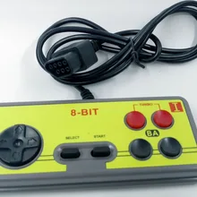 Японский 8-битная консоль стиль NES 7Pin Подключите кабель переменного тока контроллер, геймпад с Turbo A B Кнопка