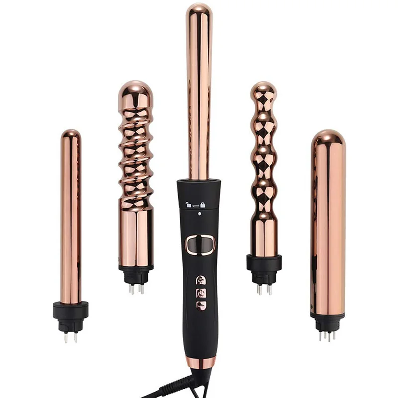 Ferro de Ondulação Conjunto para Salão Ferramentas da Onda do Cabelo Cerâmica Modelador Cabelo Varinha Curling Ferro Multi Estilor Iron Wand Beleza Uso Doméstico 2 curling ferro multi styler curling iron wand