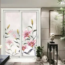 Поддержка пользовательского размера декоративные самоклеющиеся оконные пленки витражные матовые личные стеклянные наклейки для ногтей без клея ванная комната