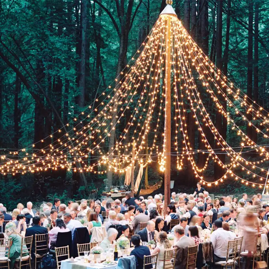 Guirnalda de luces para luces Solares LED exterior con forma de cascada