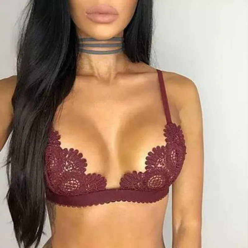 2018 New Womens Sexy Lingerie Set Hot Erotic Push Up Lace Open Bras Bralette Floral Female Underwear Sex Clothes