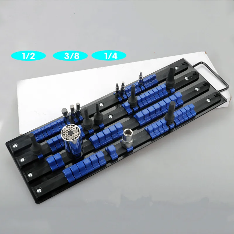 80pcs Iron plate tools sockets organizer set 1/4
