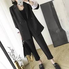 New arrival women professional temperament fashion long suit work style trend pant comfortable wild plus size elegant pant suits