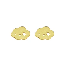 GORGEOUS TALE Stainless Steel Stud Earrings Fashion Jewelry Pendientes Mujer Nuage Vintage Cloud Star Stud Earring For Women Men