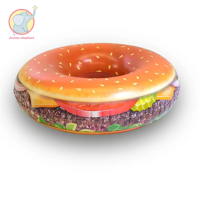 

new Inflatable vegetables hamburger swimming ring pool float swim circle Air Mattress water game toys for adult kids beach party