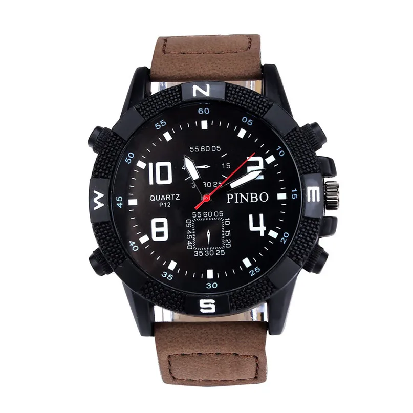 Canvas Mens Watches Top Brand Luxury Analog Quartz Watch for man Big Dial Mens Watch Nice