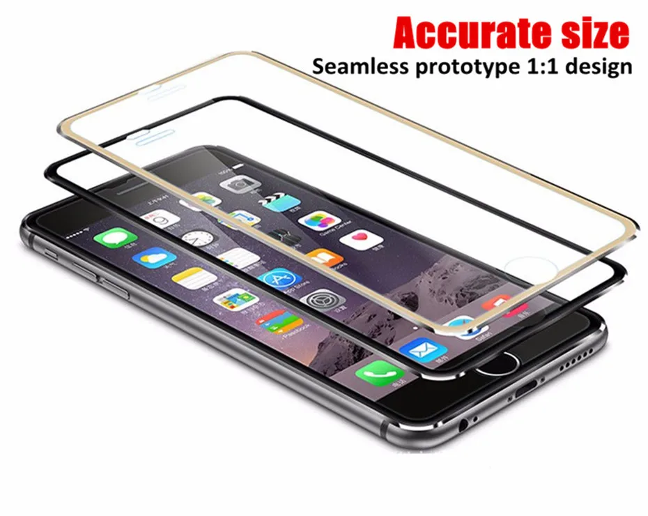 2 шт 3D титановый сплав закаленное стекло для iphone 6 6s 7 8 plus полное покрытие защита экрана Защитное стекло для iphone x 5 5S se