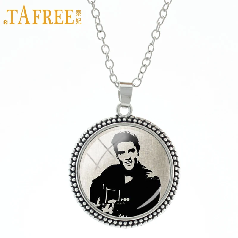 Винтажное ожерелье с кулоном TAFREE ретро кулон Elvis Presley суперзвездой рок певица
