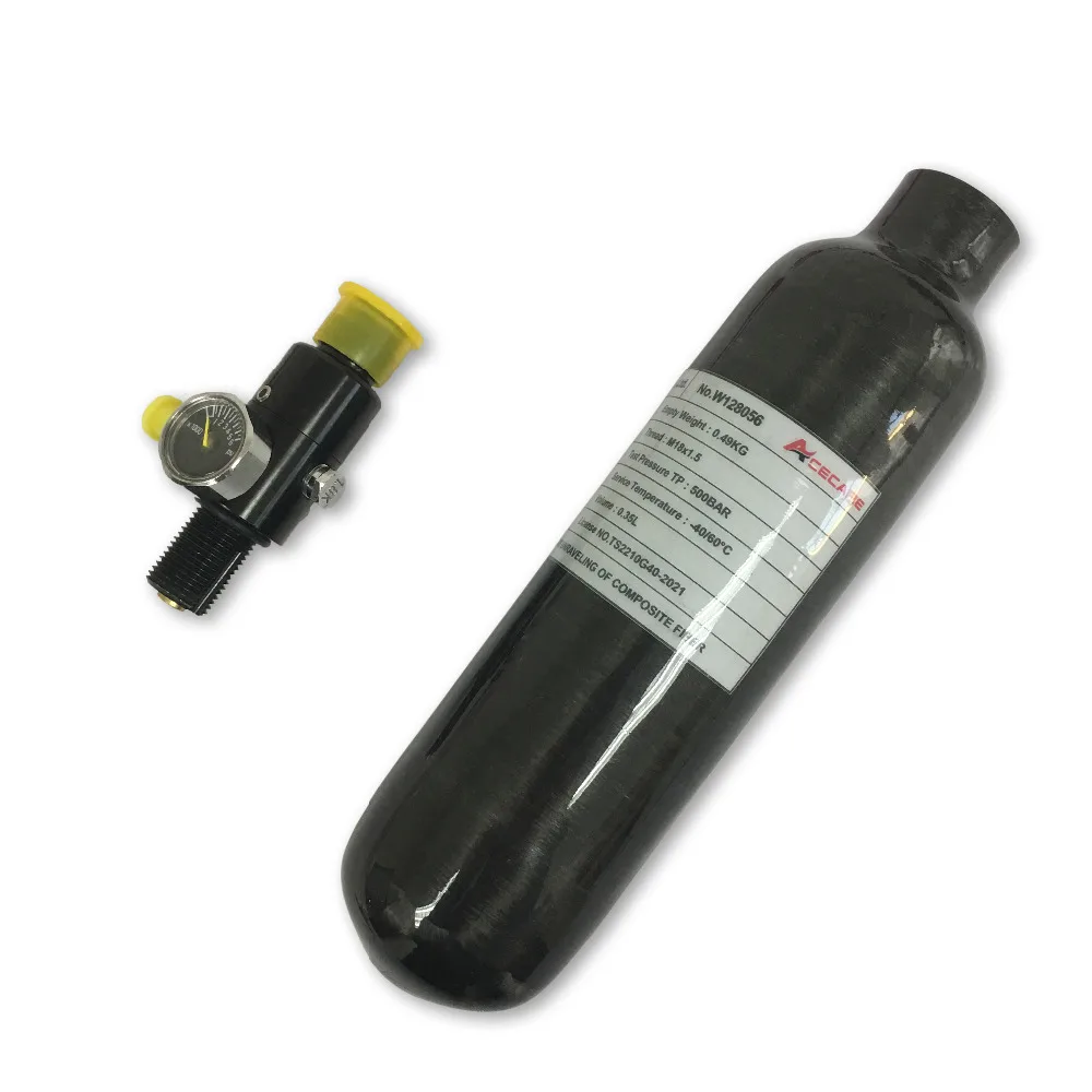 350cc 4500 psi Carbon Fiber SCBA Air Tank Cylinder for PCP Air Gun