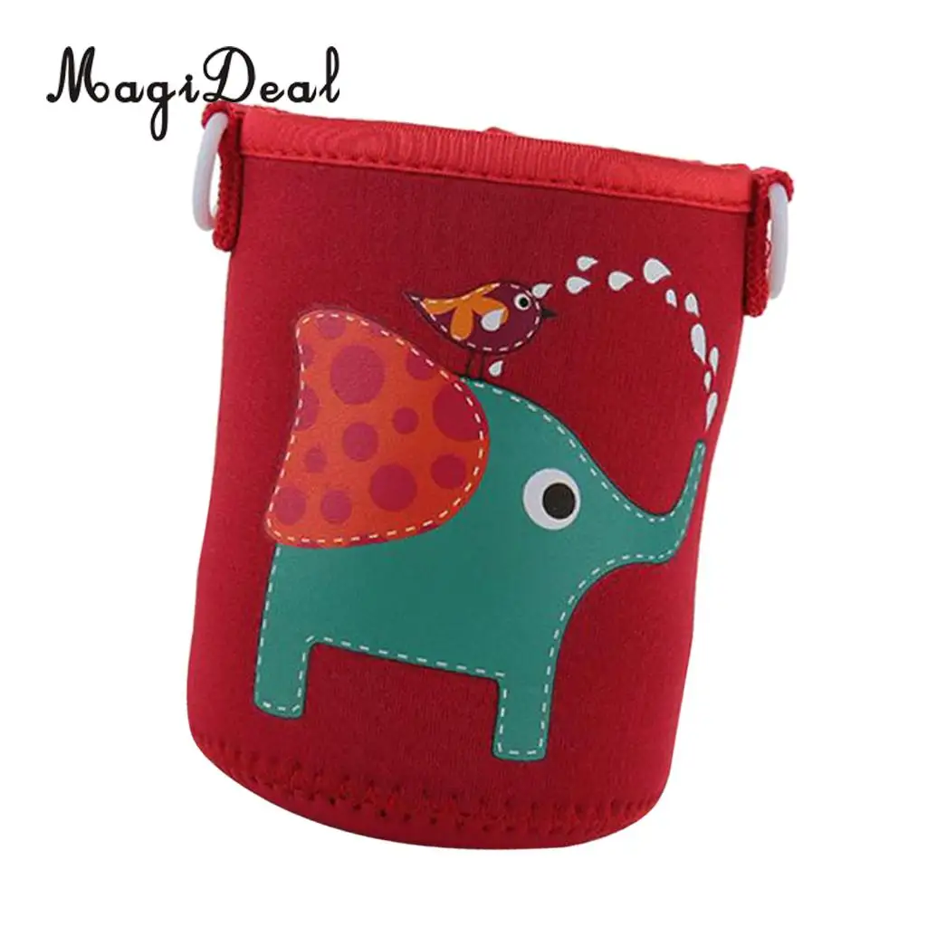 MagiDeal Insulated Water Bottle Sleeve Cartoon Animal Drink Bottle Covers Kids - Build-in Carrying Strap