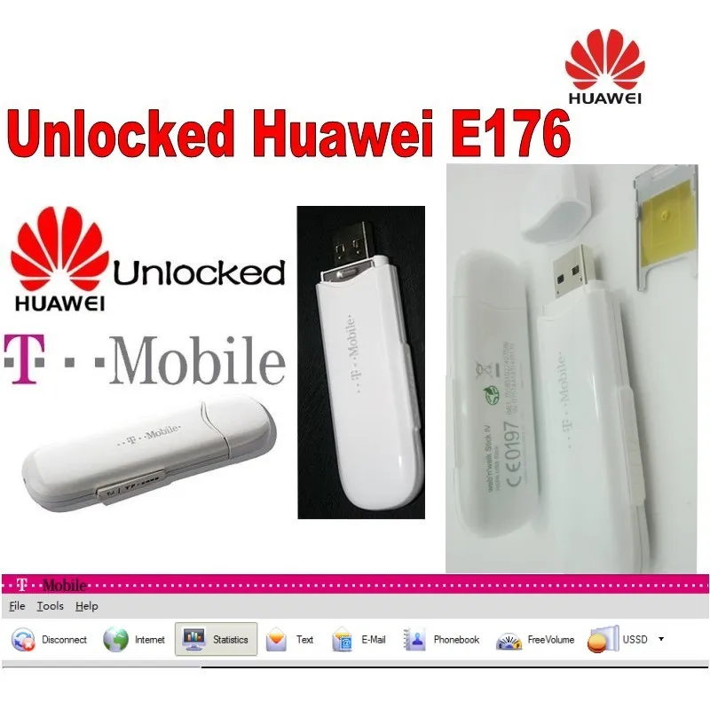 Много 2 шт. Huawei E176 7.2 Мбит/с USB HSDPA 3G Беспроводной модем