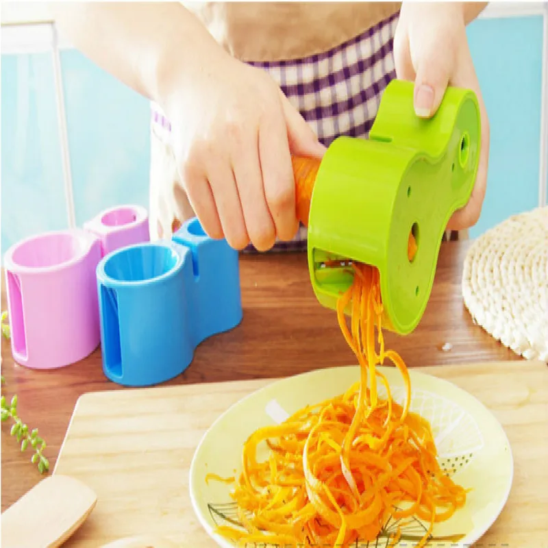 Zucchini овощи, морковь спирали слайсер чайник нож очиститель от кожуры терки Julienne спирализатор макароноварка точилка для ножей