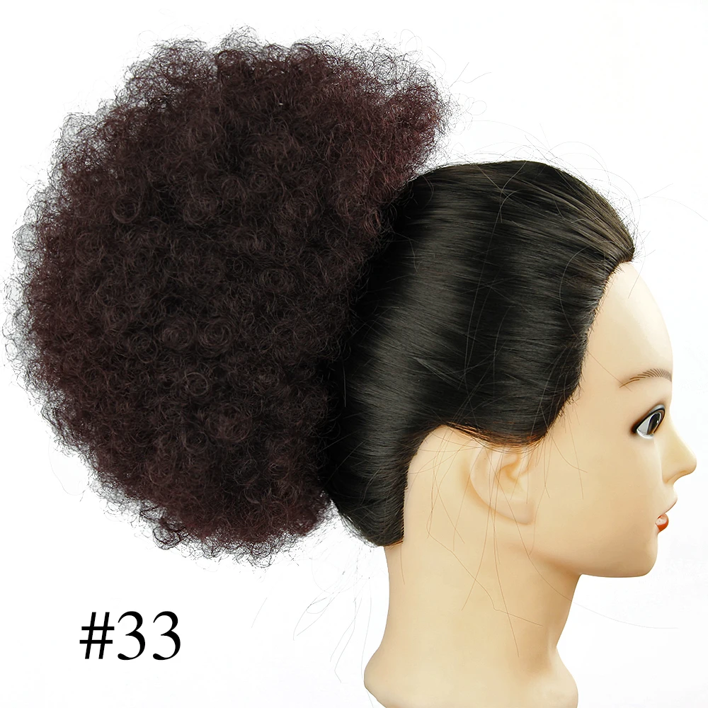 Synthetic Chignon Afro Hair Bun Maker Postiche Cheveux Hair Pieces Bun Hairbands Diameter 10 Inch Hair Bun Afro Hairpiece