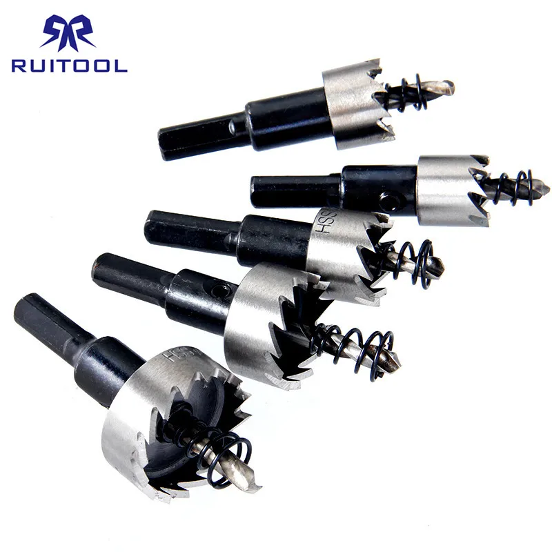 

5PCS Metal Drills Bit For Steel 15-30mm HSS Thicken Hole Drill Cutter Saw Power Tool Set