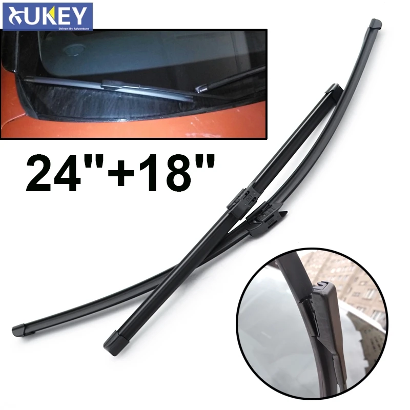 Xukey Front Window Windshield Rubber Wiper Blades Set For Renault Dacia