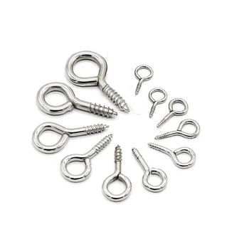 

100pcs Stainless Steel Small Sheep Eyes Nail Screw for Jewelry Making End Connector Claw Nails Pendant DIY Jewelry Accessories