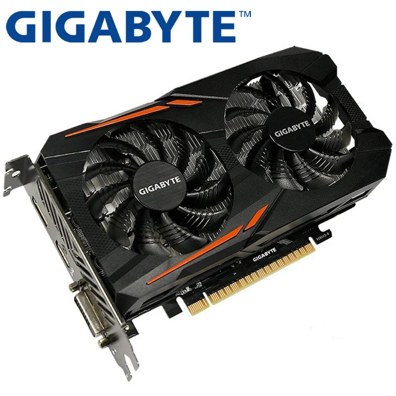 GIGABYTE видеокарта GTX1050 TI 4 ГБ 128 бит GDDR5 оригинальные б/у видеокарты для nVIDIA VGA карты Geforce GTX 1050 Ti 750 960