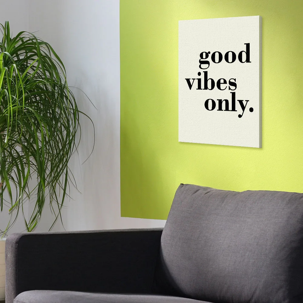 Good Vibes Only Wall Art Quote Canvas Painting For Home Decoration