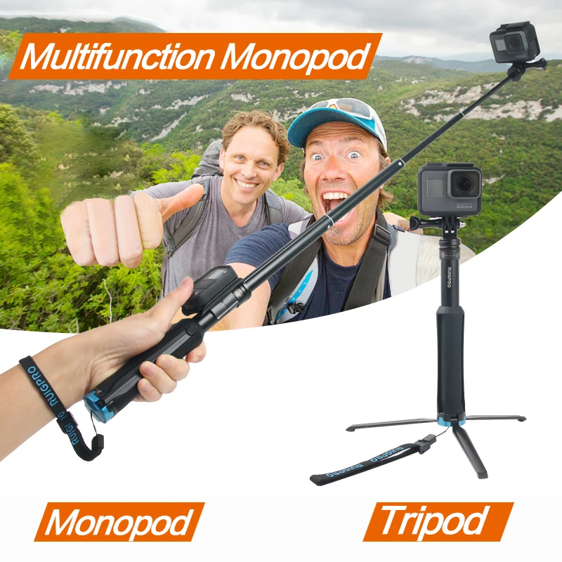 Выдвижной ручной штатив для селфи монопод Gopro Hero 8 7 6 5 4 3 + SJCAM Xiaomi YI 4k EKEN H9 Sony