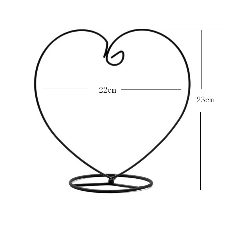 Подвесная подставка в форме сердца металлический железный провод свадебный подсвечник микро-ландшафтное стекло шар фонарь Подвесная подставка