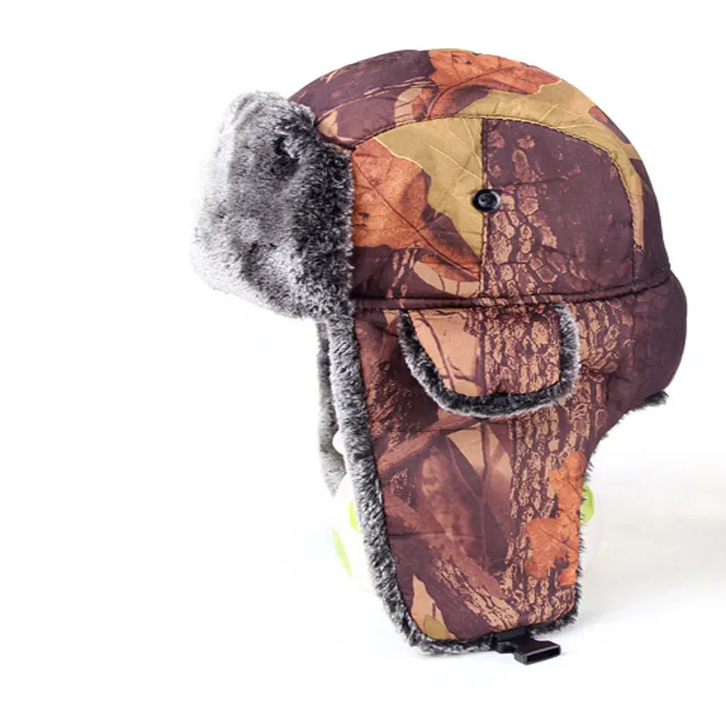 Outdoor Hunting Head Wear Trapper Winter Hat Mens Camouflage Bomber Hat