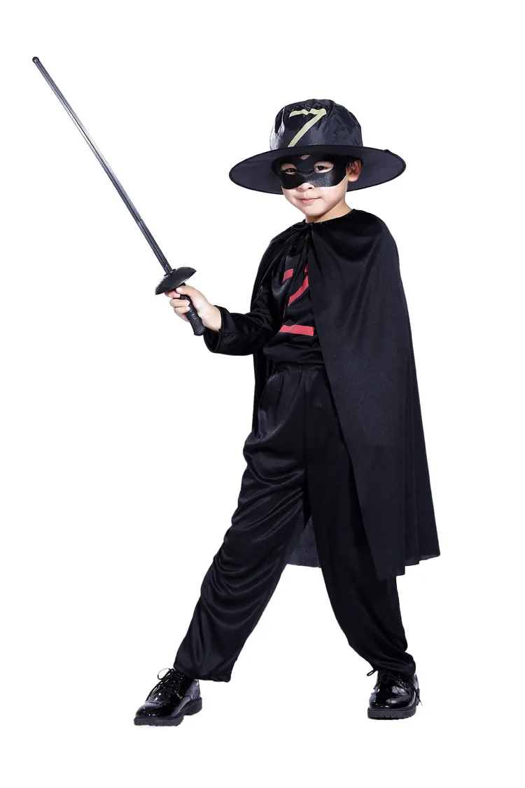 Детская одежда на Хэллоуин; Костюм Рыцаря-маскарада для мальчиков; одежда для косплея; Ночная одежда