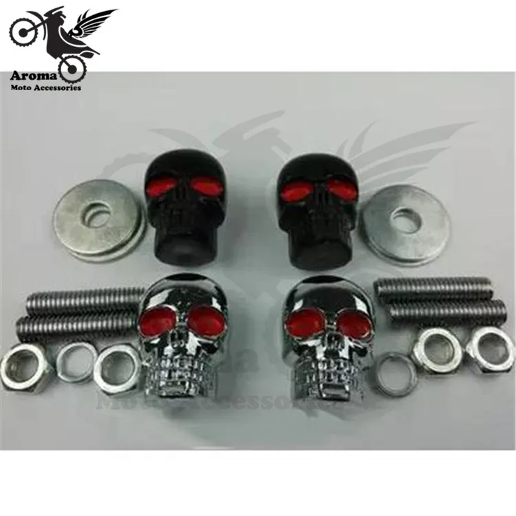 Наклейка с черепом для фиксации номерного знака мотоцикла 6 мм|motorcycle screw|screw