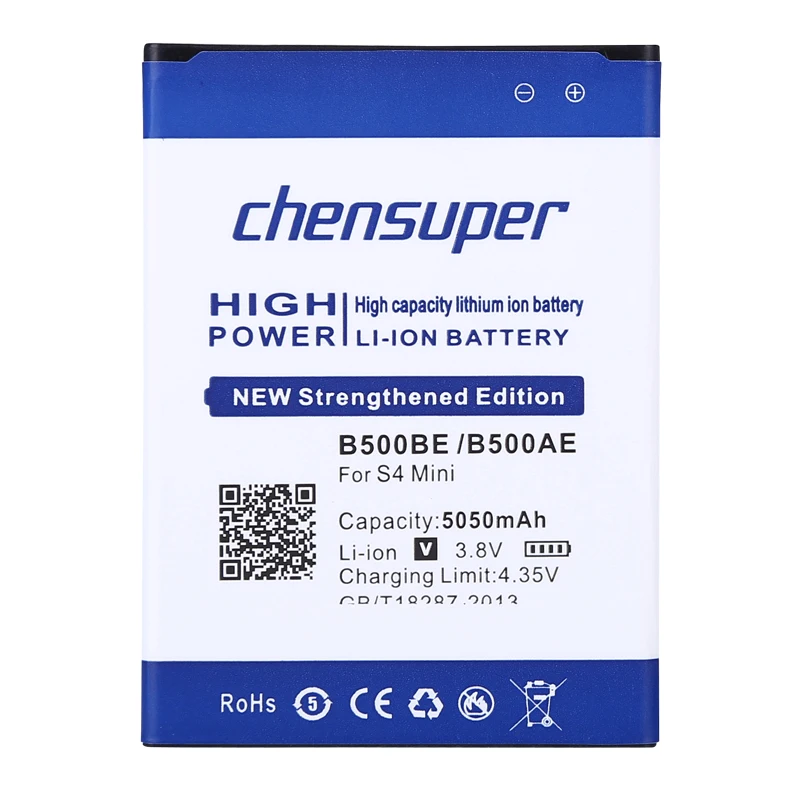 chensuper Original Replacement Battery B500BE B500AE For Samsung GALAXY S4 Mini I9190 I9192 I9195 I9198 S4Mini 5050mAh | Мобильные