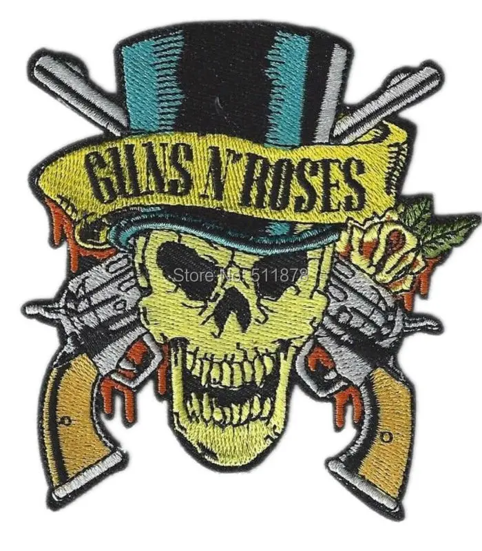 

3.5" GUNS.N.ROSES IRON ON PATCH Music Band EMBROIDERED Sew On Transfer APPLIQUE Heavy Metal Rock Punk Badge