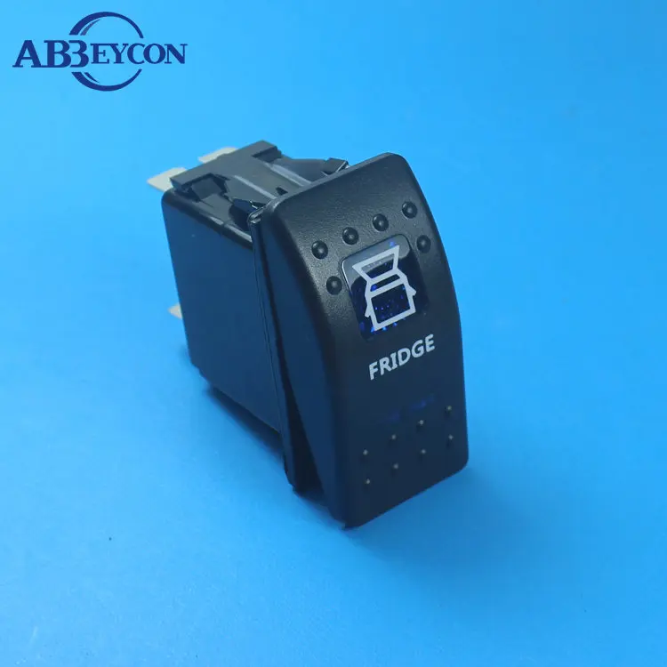 

12V 20A Bar Carling Bar Rocker Switch ON OFF Car Push Button Switch Blue LED Lighted Car Boat