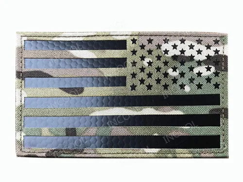 ПВХ светоотражающие американские флаги США Флаги IR патчи военный тактический боевой патч резиновая Байкерская застежка значки - Цвет: 10