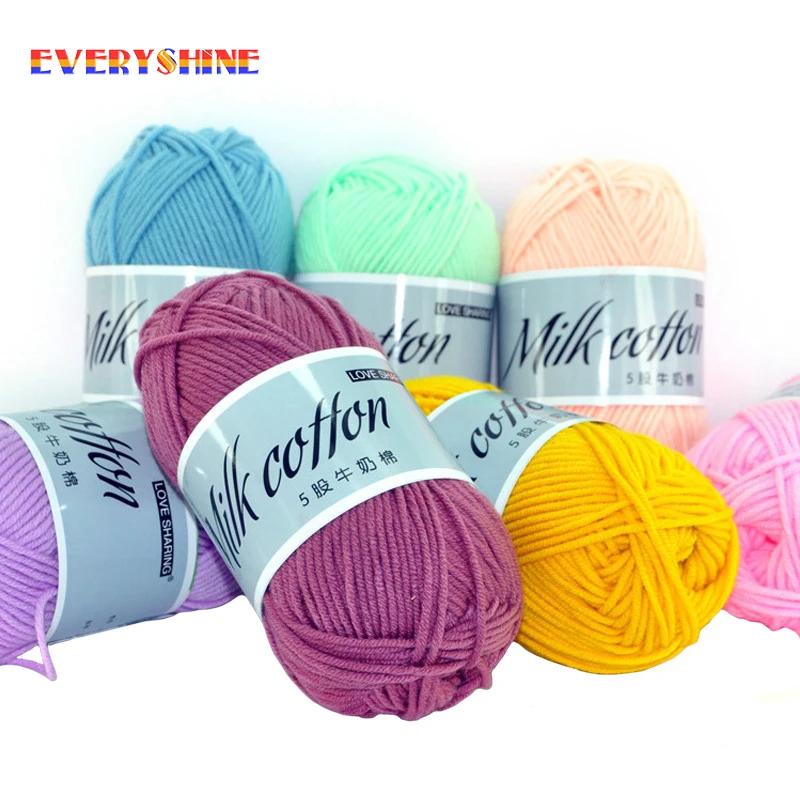 

Retail 50g Warmth Milk Cotton Baby Wool Yarn DIY Sewing Hand Knitting Yarn Knit Blanket Yarn Hats Scarves Crochet Thread JK457
