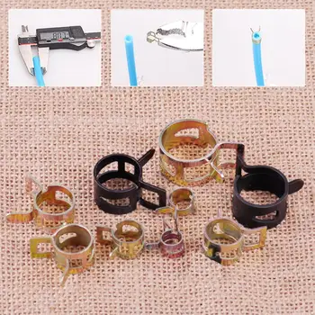 

CITALL 90pcs Spring Clip Vacuum Silicone Hose Fuel Water Pipe Air Tube Clamp Fastener per size 10pcs 8 10 12 14 15 16 18 20 22mm