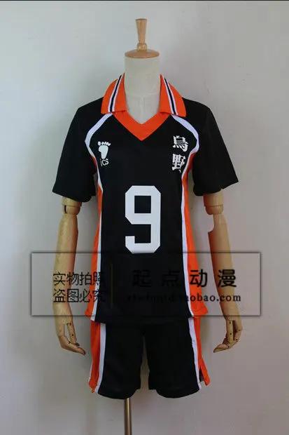 ROLECOS Haikyuu Cosplay Костюм Karasuno старшеклассный волейбольный клуб Хината Shyouyou Спортивная Трикотажная форма - Цвет: as picture