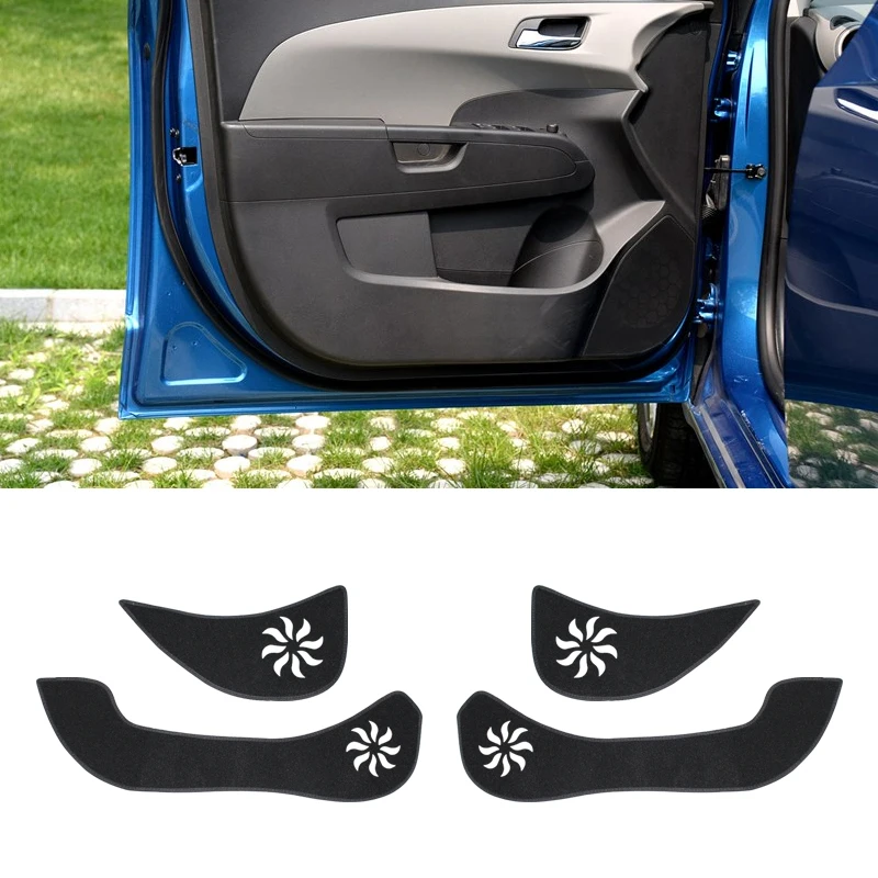 

QCBXYYXH For Chevrolet Aveo 2011-2014 2Colors Car Styling Protector Side Edge Protection Pad Protected Anti-kick Door Mats Cover