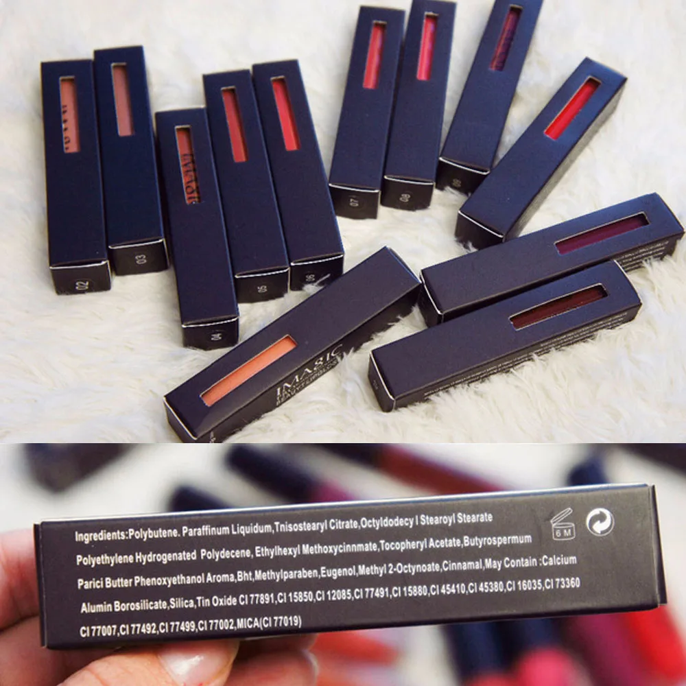 IMAGIC 12 colors lip kit matte lipgloss Lip Liner Pencil Pen Liquid