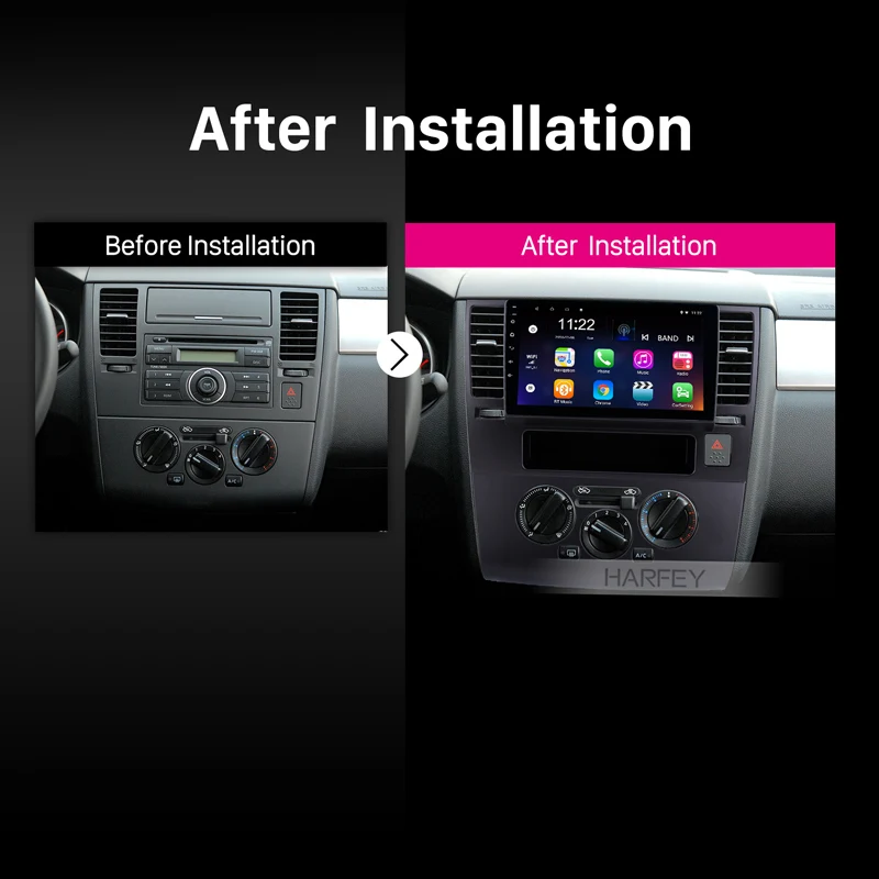 Discount Harfey for 2005-2010 Nissan Tiida Android 8.1 9"HD Touch Screen GPS Navigation Radio Bluetooth 3G Wifi Digital TV SWC Mirror 5 Discount Harfey for 2005-2010 Nissan Tiida Android 8.1 9"HD Touch Screen GPS Navigation Radio Bluetooth 3G Wifi Digital TV SWC Mirror 5
