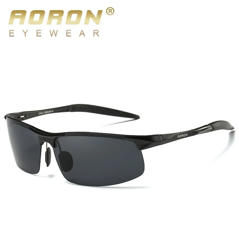 

AORON Aluminum Men Sunglasses Polarized Coating Mirror Sun Glasses oculos for Male Polic lunette de soleil homme sol masculino
