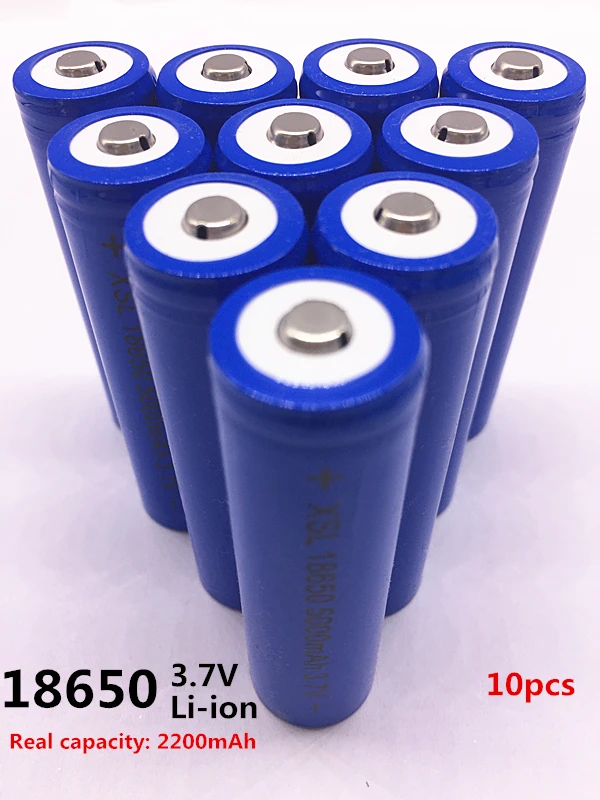 Высокое качество 5000 mAh 3,7 V 18650 для NCR литий-ионная аккумуляторная батарея для фактической емкости 2200 Mah