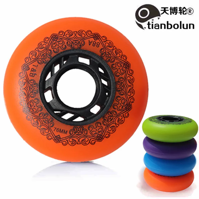 

Full 88A Original TianBo Inline Skate Wheel, Durable Skating Wheels for Braking Slide FSK Slalom Street Brushing SEBA Roller