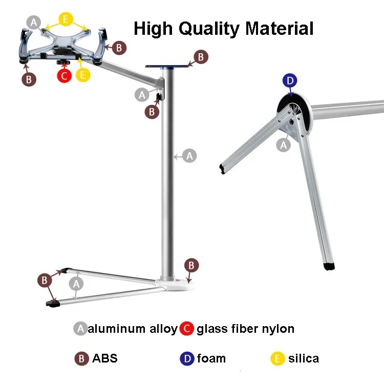 Регулируемая высота до 7, подставка для ноутбука, Алюминиевая Подставка для ноутбука, вращающаяся подставка для ноутбука с Подложка для