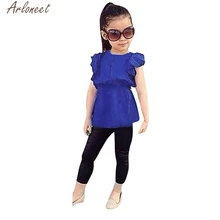 

ARLONEET 2PC Children Kid Infant Outfits Solid Ruffles kids clothes toddler girl clothes set winter children clothing set