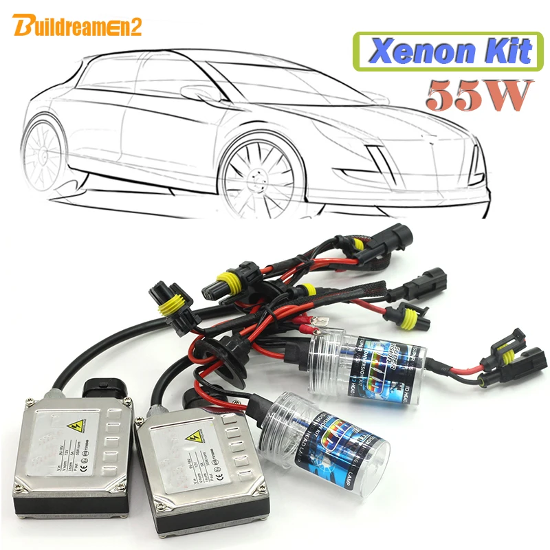 

Buildreamen2 55W H1 Xenon Ballast Bulb HID KIT DC 12V Car Fog Light Headlight 4300K 5000K 6000K 8000K 10000K 12000K 15000K