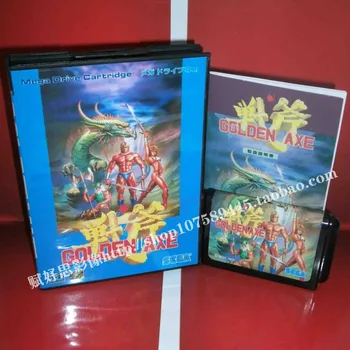 

Sega MD game - Golden Axe (J) with Box and Manual for 16 bit Sega MD game Cartridge Megadrive Genesis system