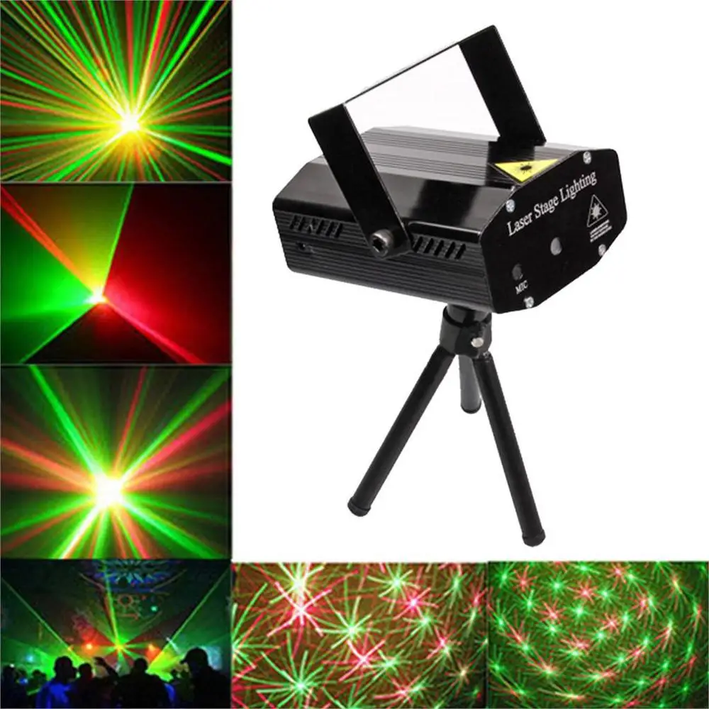 New Mini Projector R&G DJ Disco Light Stage Party Laser Lighting Show
