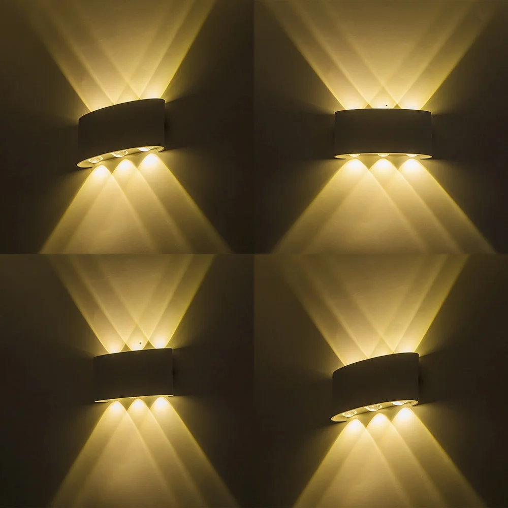 Black White housing LED Outdoor lamp Waterproof IP65 LED Wall light porch light Up and Down lamp 6W 10W Modern 110V 220V 240V