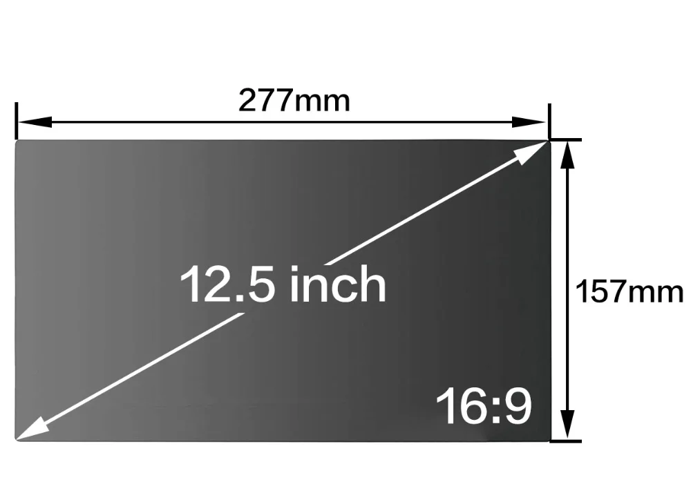 Горячая 12,5 дюймов конфиденциальности фильтрующие экраны Защитная пленка для 16:9 ноутбука 10 7/" в ширину x 6 3/16" Высокое(277 мм* 157 мм) Высокое качество