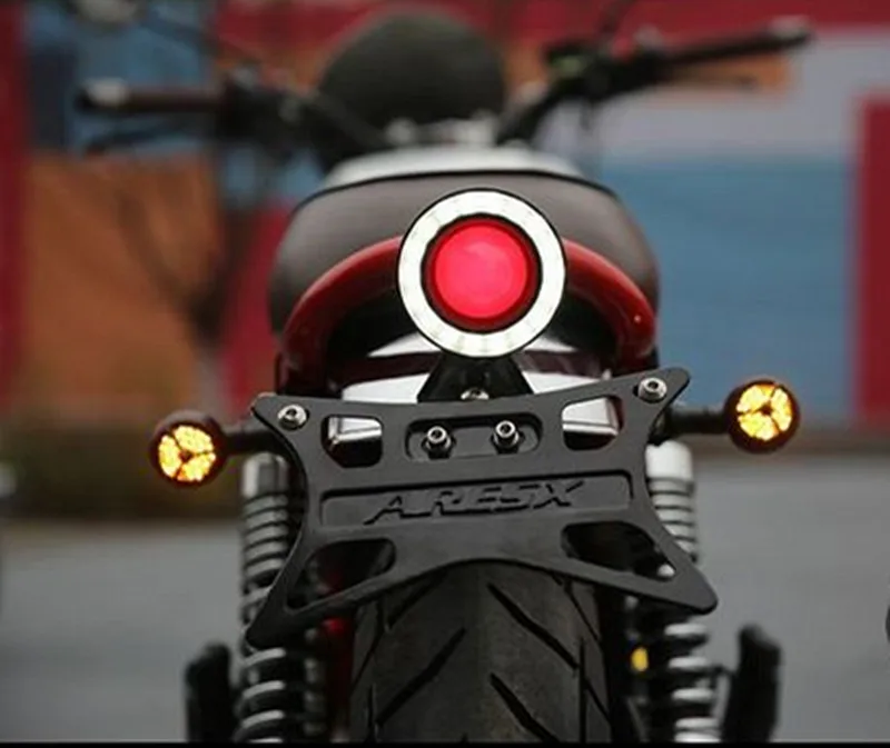 Универсальная винтажная мотоциклетная сигнальная лампочка на заказ, супер яркая задняя подсветка, круглый светодиодный задний фонарь для кафе-гонщика