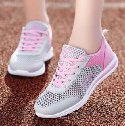 

2019 new summer hollow mesh shoes breathable mesh sports shoes women's versatile lightweight soft bottom non-slip running shoes